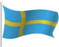 Векторная картинка Развевающийся флаг Швеции