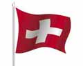 Векторная картинка Развевающийся флаг Швейцарии