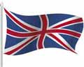 Векторная картинка Развевающийся флаг Великобритании